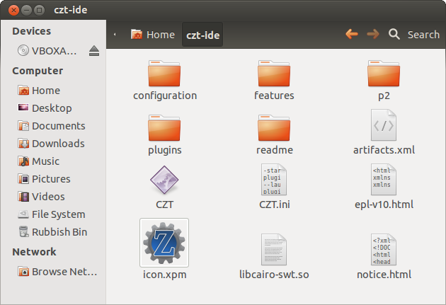 CZT IDE launcher for Linux